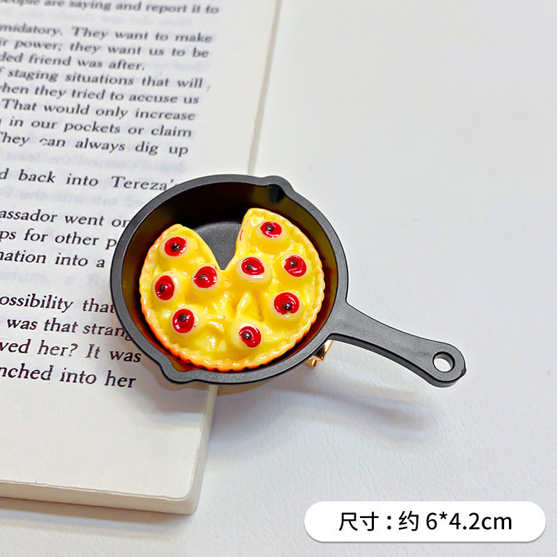 Wholesale Fun Simulation Pistachio Pan Food Play Hairpin